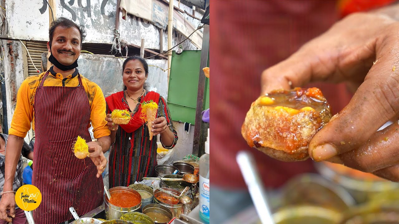 Hardworking Couple Selling Filmy Style Panipuri With 26 Flavours Rs 20/- l Nagpur Street Food