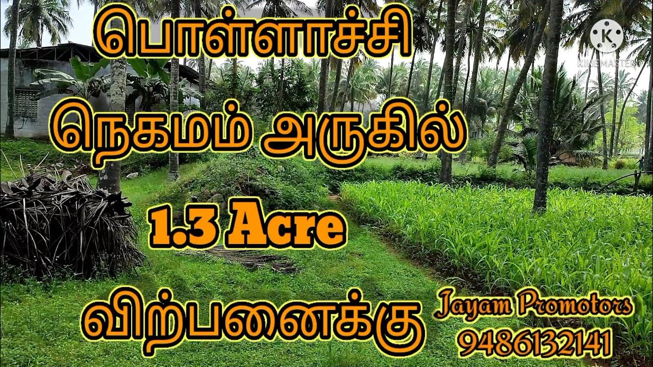 S28 Agri Land for sale in Coimbatore 1.3 Acre 90L(price) Call