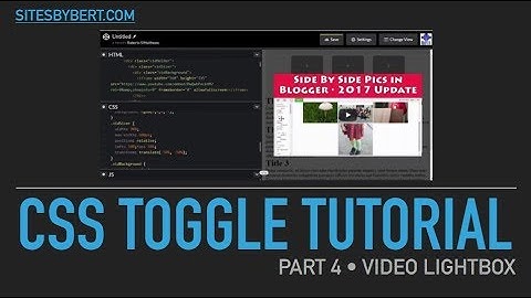 04 Css Toggle Tutorial • Video Lightbox