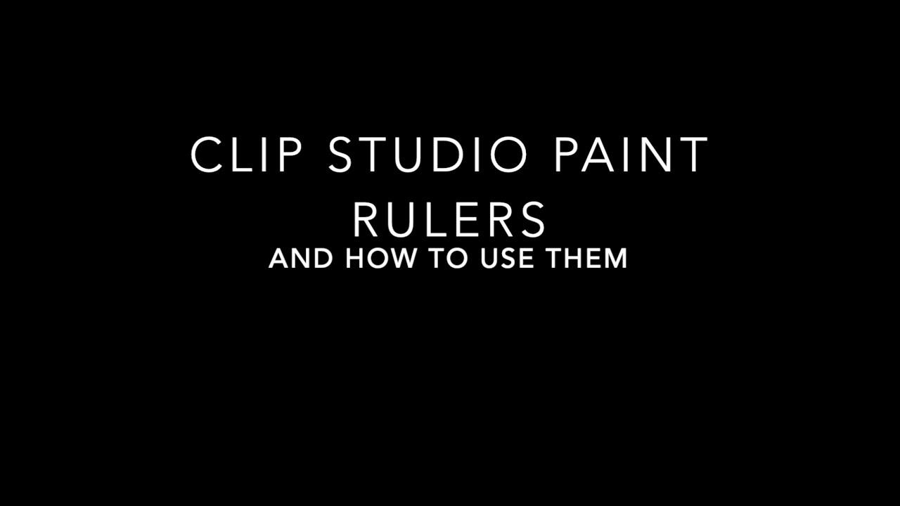 Clip Studio Paint Rulers- And How to Use Them - YouTube