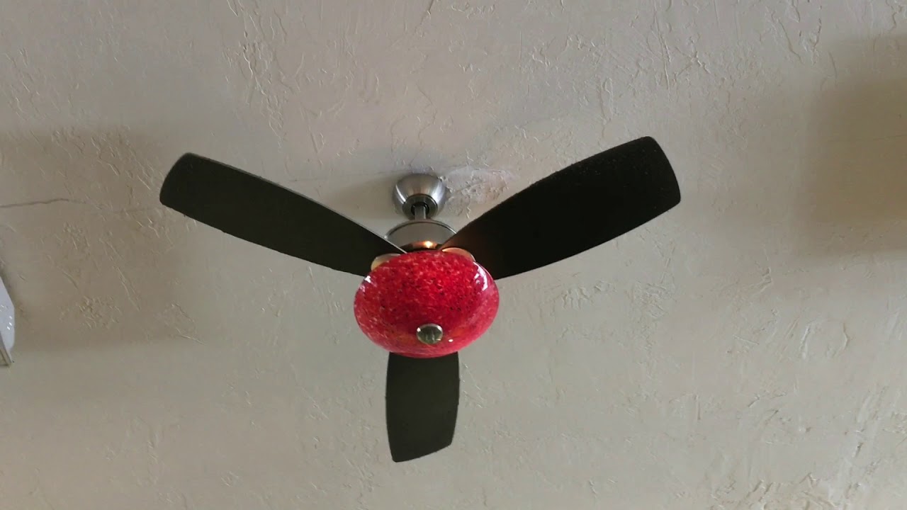 48 Hampton Bay Spolleto Ceiling Fan In A Game Store Youtube