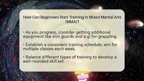 How Can Beginners Start Training in Mixed Martial Arts (MMA)? - Fighting Arts Lab