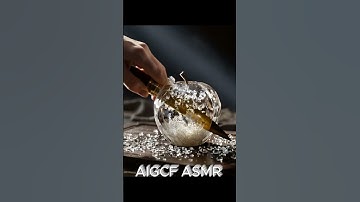 Cutting Glass Fruit Mirror Apple🪞🍑 #asmr #aiasmr #ai #glassfruit #aiart #shorts #satisfying