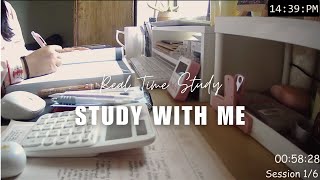 Study with me live | 60-10 Pomodoro| calming rain sound🌧| [2024-5-8]