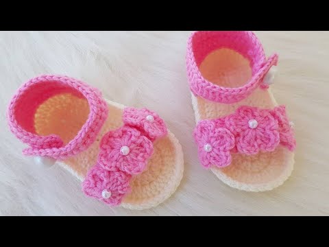 En Kolay ve Güzel Süslü Bebek Sandalet Yapımı
