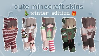 🎄 aesthetic minecraft skins / christmas "winter" edition (download + preview) screenshot 1