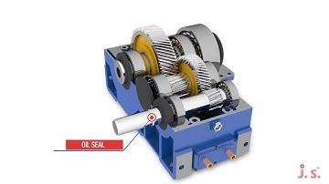 How to Helical Extruder Gearbox Works. Technical Animation