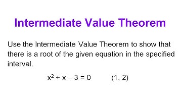 Solving Problem on Intermediate Value Theorem