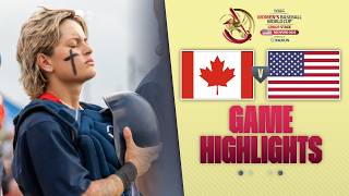 HIGHLIGHTS | USA vs Canada | WBSC Women's Baseball World Cup - Group Stage