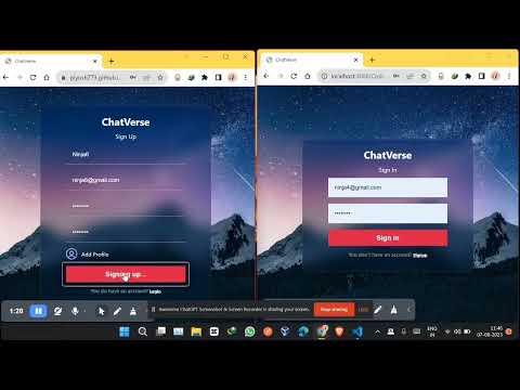 Coding ninjas React Skill Test-3 | Chat App | ChatVerse