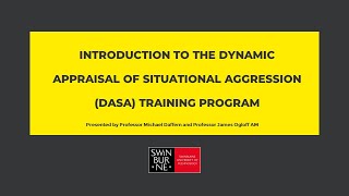 Introduction to the Dynamic Appraisal of Situational Aggression (DASA) training program