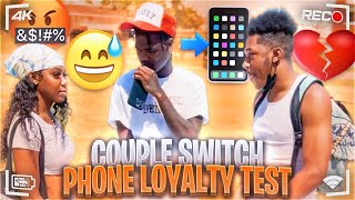 SHE HAS TO BE THE BIGGEST CHEATER🤯😱 (COUPLE SWITCH PHONE LOYALTY TEST)