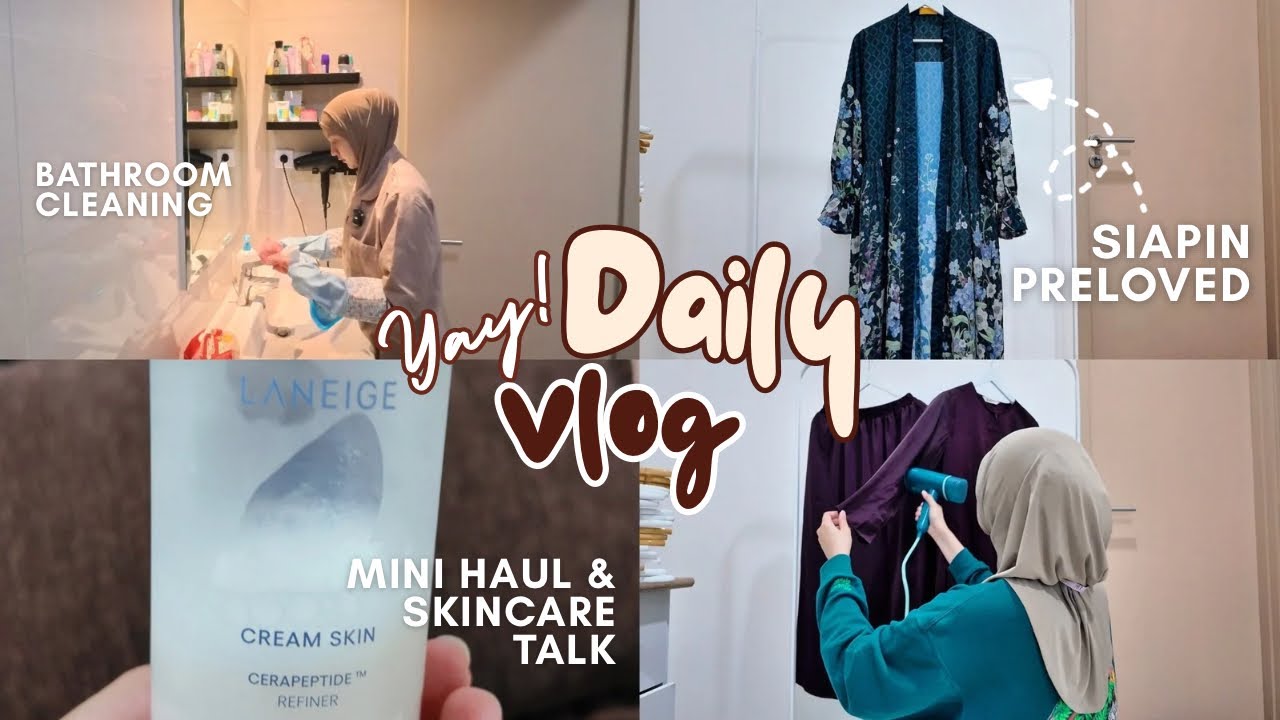 Daily Vlog 12 | quick shop, mini haul, skincare talk, preloved, bathroom cleaning