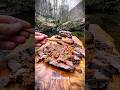 Primitive Wild Ribs & Fresh Flatbread Cooking in Nature | ASMR Food