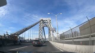 🚙Driving on the Henry Hudson Parkway through the George Washington Bridge into New Jersey🚙