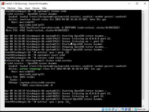 How to restore an ssh connection - sshd service