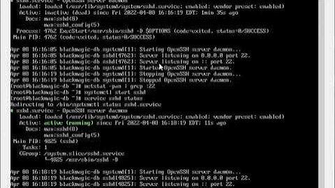 How to restore an ssh connection - sshd service
