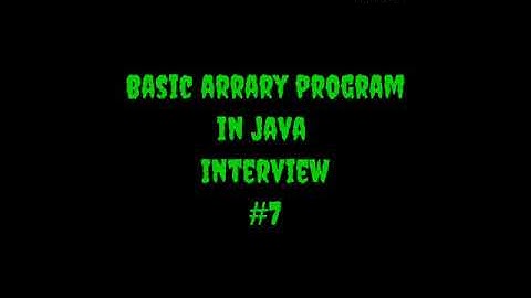 basic array program in java interview questions #7 #shorts