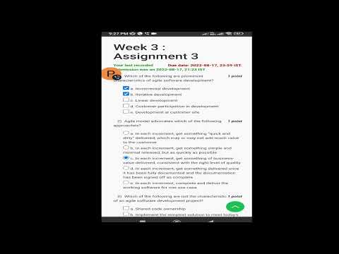 NPTEL 2022 || Software Engineering || Week - 03 || Assignment week 3