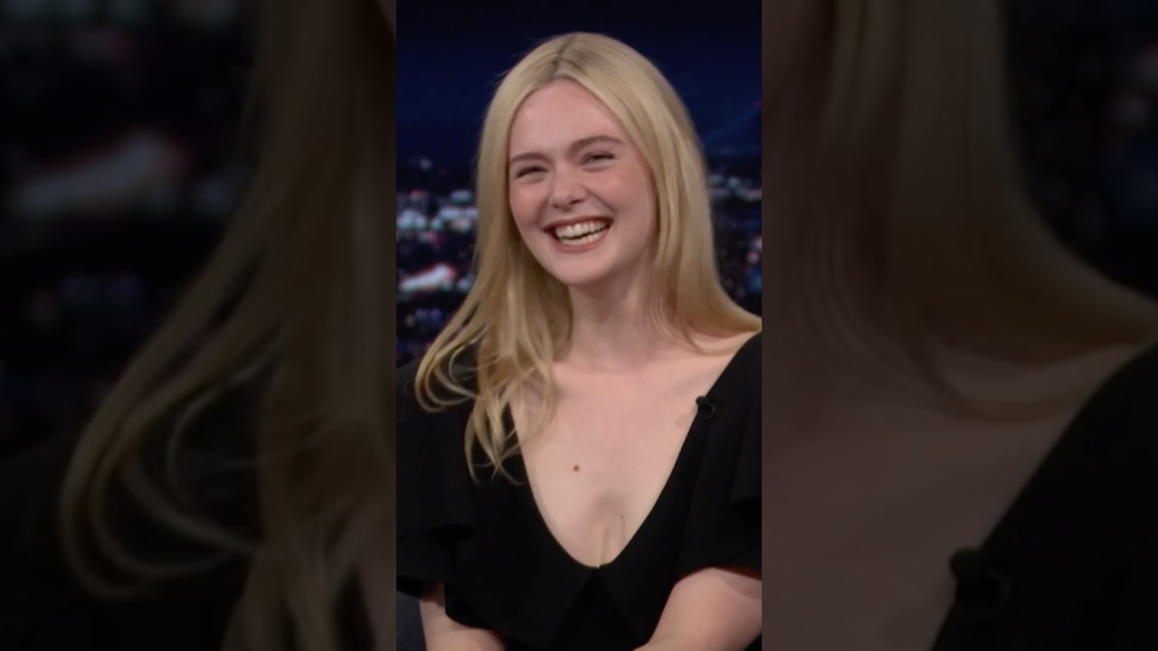 #ElleFanning starred in a #Smuckers Uncrustables commercial when she was younger 🥹 #FallonTonight