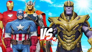 Thanos Vs Iron Man, Captain America & Thor - Avengers Endgame Battle