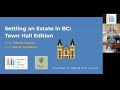 Settling an Estate in BC Town Hall (Recorded Webinar)