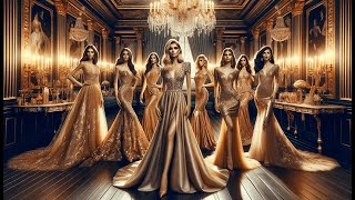 👗 Giffniseti Women's Shoulder Puff Sleeve | Best Vestidos Dorados Elegantes de Mujer Para Fiesta 💃