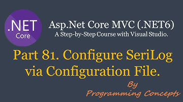 Part 81. Configure SeriLog via Configuration File in aspnetcore | Third Party Logging Provider |