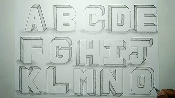 How To Draw 3D Letters A to Z Easily!
