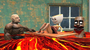 Playing as Tung Tung Sahur BALLERINA & Udin Din Dun in Granny House. Sad Love Story | Funny horror