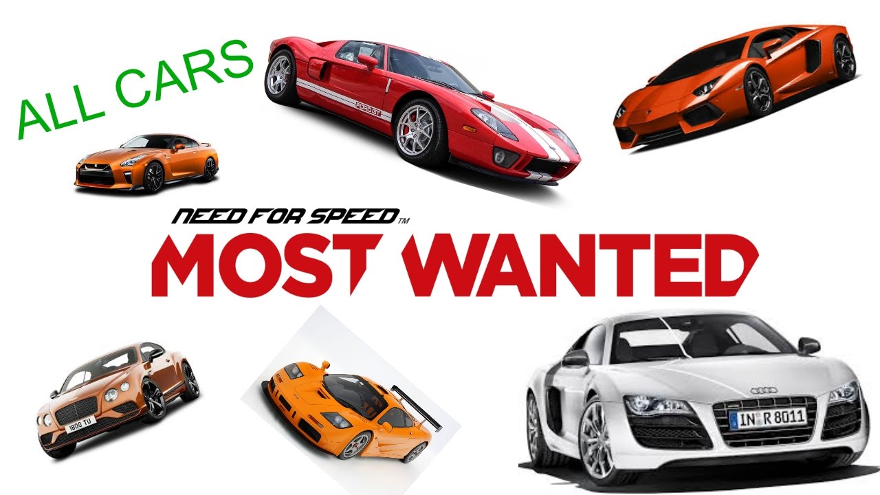 Need for Speed Most Wanted 2012 All Cars Including DLC Cars YouTube