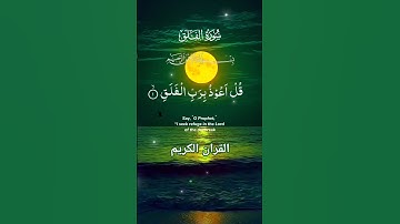 سورة الفلق #القرآن_الكريم #foryou #quran #islamicvideo #shortvideo #malikzaheerd3t
