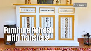 Beginner Friendly Furniture Makeover Using Redesign Transfers & Magic Paint! 