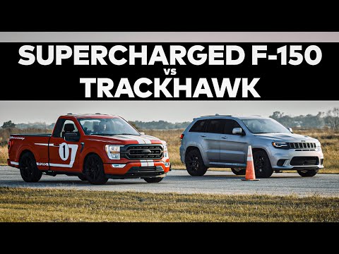 Trackhawk vs Supercharged F-150 DRAG RACE! // VENOM 775 by HENNESSEY