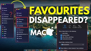 Mac Finder Favorites Disappeared - Sidebar Settings in Mac