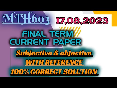 mth603 current final term paper