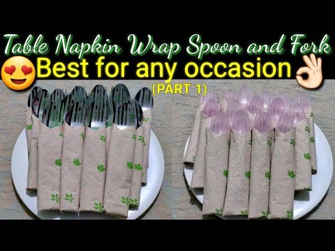 PAPER NAPKIN FOLDING SILVERWARE Tutorial (part 1) BEST FOR ANY OCCASION
