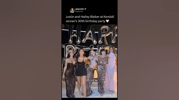 Justin Bieber and Hailey Bieber at Kendall Jenner's 30th birthday party. They were seen dancing 🩷