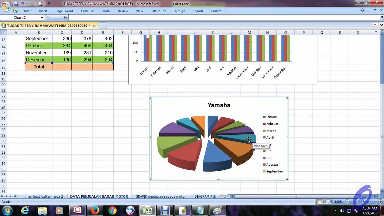 Cara Membuat GRAFIK di Excel Paling Mudah (Membuat Diagram di Excel