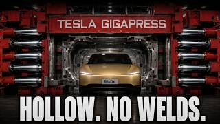 How Tesla's 50,000-Ton Gigapress Casts Hollow Structures — The Technology No Competitor Has