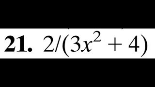 Find the derivative of 2/(3x^2 + 4) using the reciprocal rule