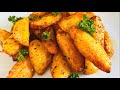 Perfectly roasted potato wedges at home with oven crispy potato wedges south african youtuber