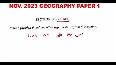 2023 KCSE GEOGRAPHY PAPER 1(ONE) ALL QUESTIONS ANSWERED