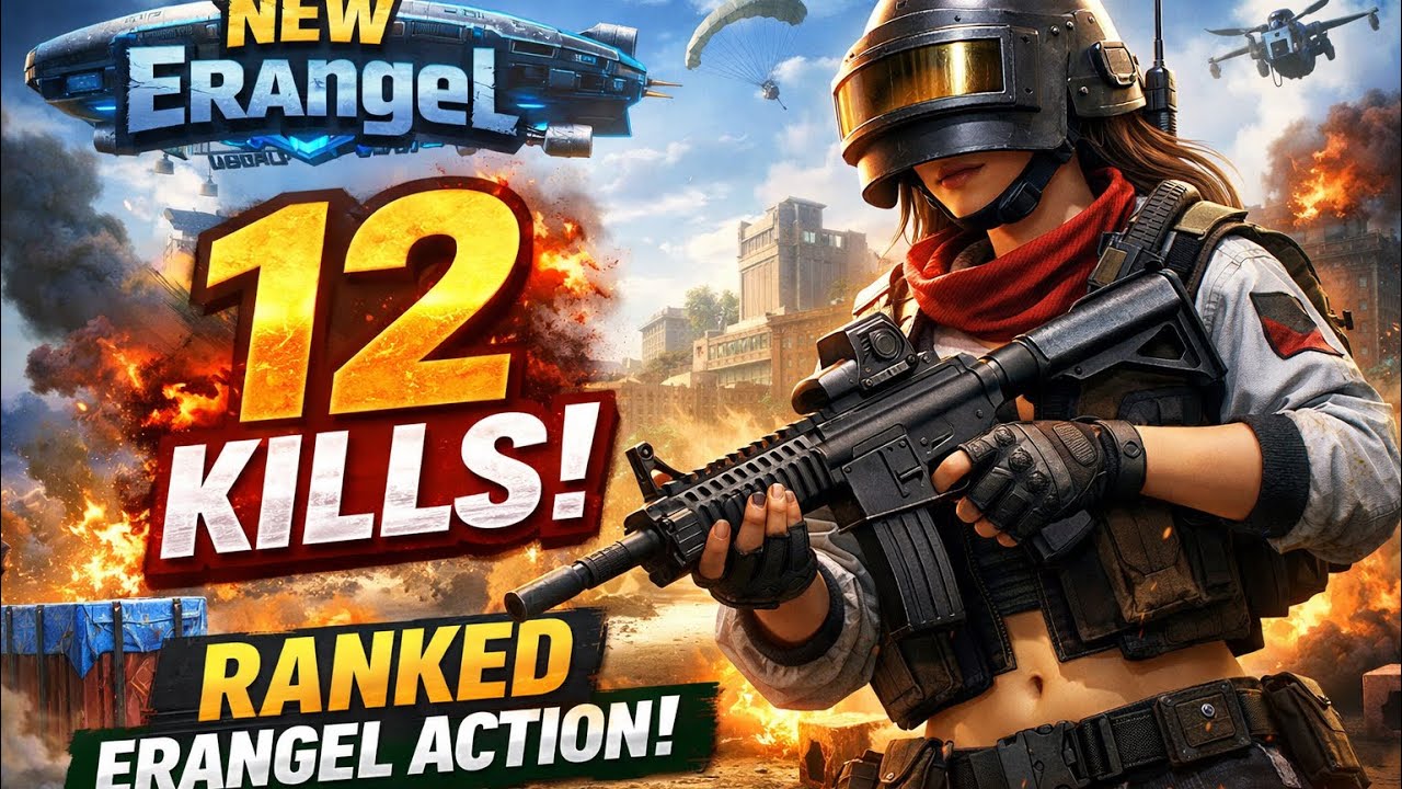 PUBG Mobile Ranked Erangel – 12 Kill Game