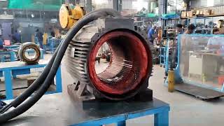 Screw Compressor Motor Coil Rewinding & Reshafting (160KW , Ingersoll Rand)