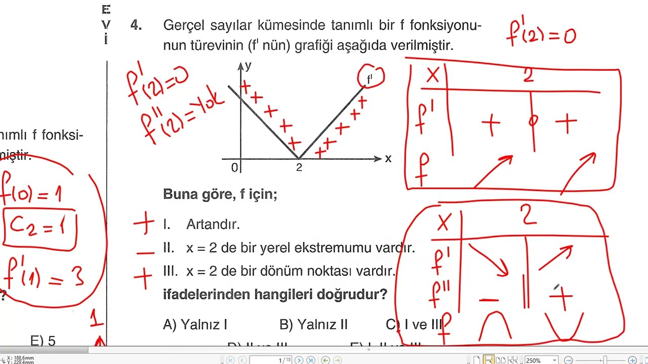 01 Analiz Karma Soru ÖABT 2026 Türev, İntegral, Modüler Aritmetik, Wilson Teoremi, Bileşke Fonksiyon