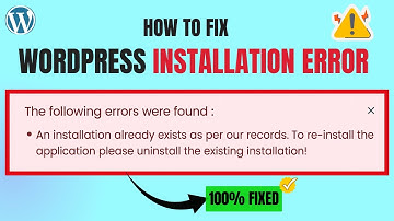 How to Solve ‘An Installation Already Exists As Per Our Record’ WordPress Error