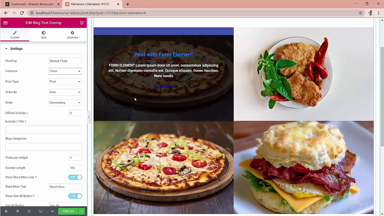 Blog Text Overlay Elementor Widget. WordPress Elementor Addons ...