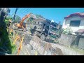 Isuzu Giga Dump Truck Loading Jonyang JY623E Excavator Digging Soil 