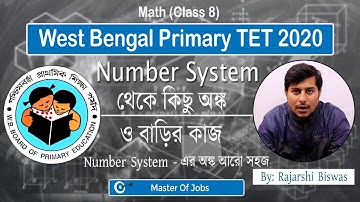 Class 8 | Math | Number System (Practice Set) - WB Primary TET 2020 | Master Of Jobs